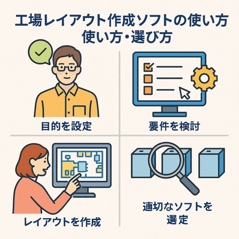 工場レイアウト作成ソフトの使い方、選び方