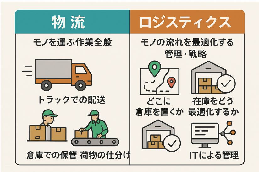 ロジスティクスと物流の違い