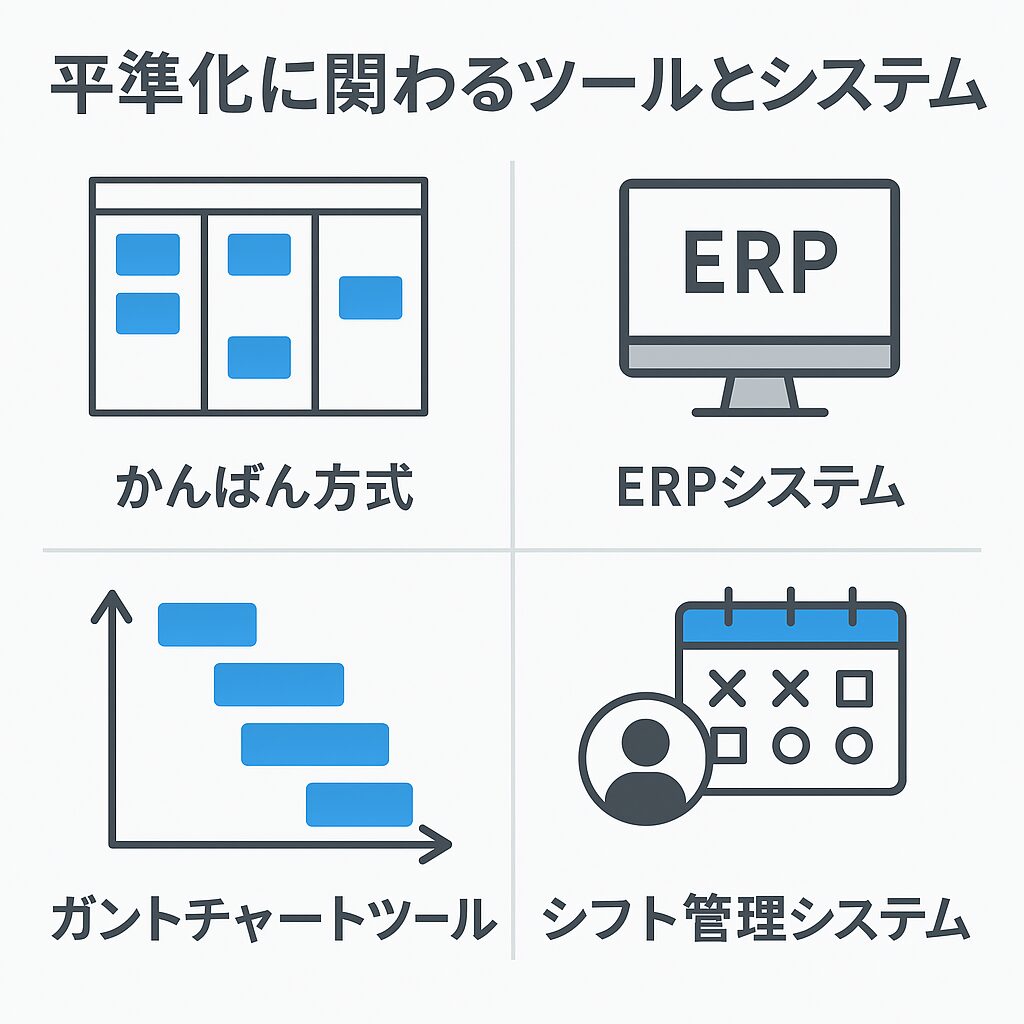 平準化に関わるツールとシステム