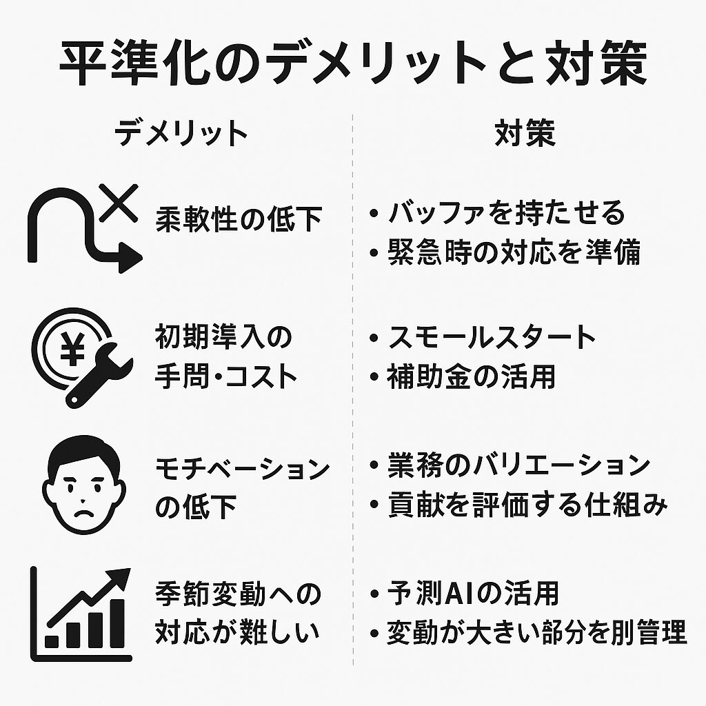 平準化のデメリットと対策